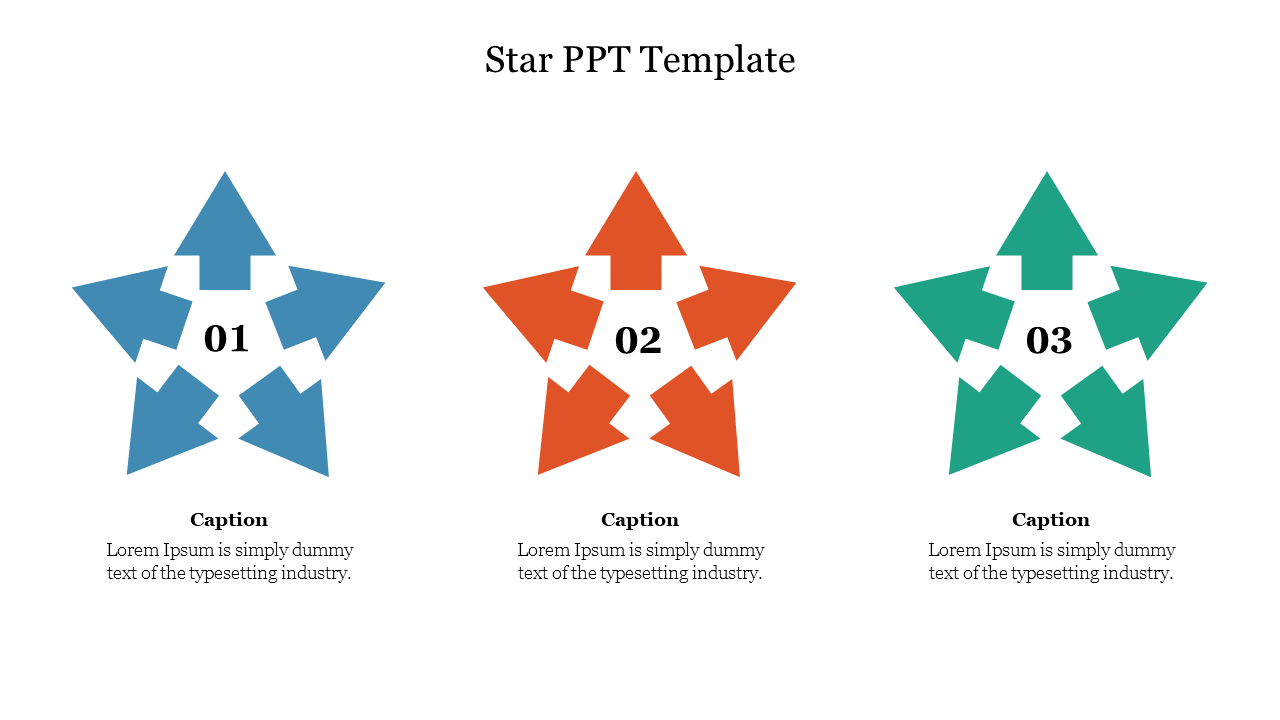Innovative Star PPT Template Presentation Slide
